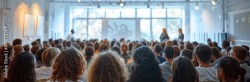 Audience Listening to Presentation at Conference