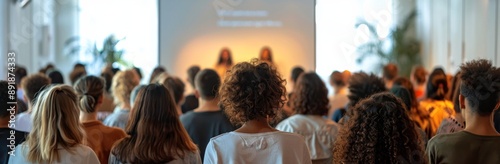 Audience Listening to Presentation at Conference