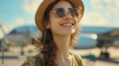 Woman Smiling At Airport