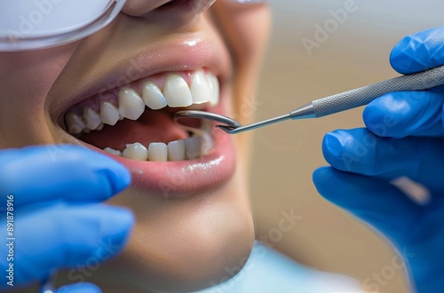 Dentist Examining Patient's Teeth