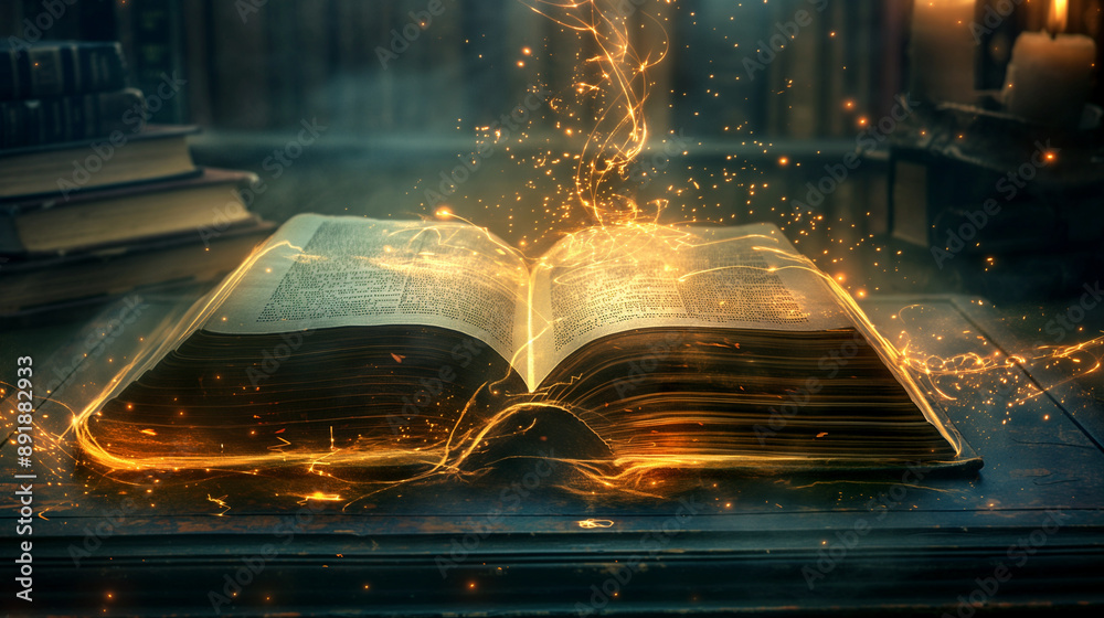 A book floating in an ethereal library pages filled with ancient knowledge and future predictions, fantasy and magic A book floating in an ethereal library pages filled with ancient knowledge and future predictions, fantasy and magic
