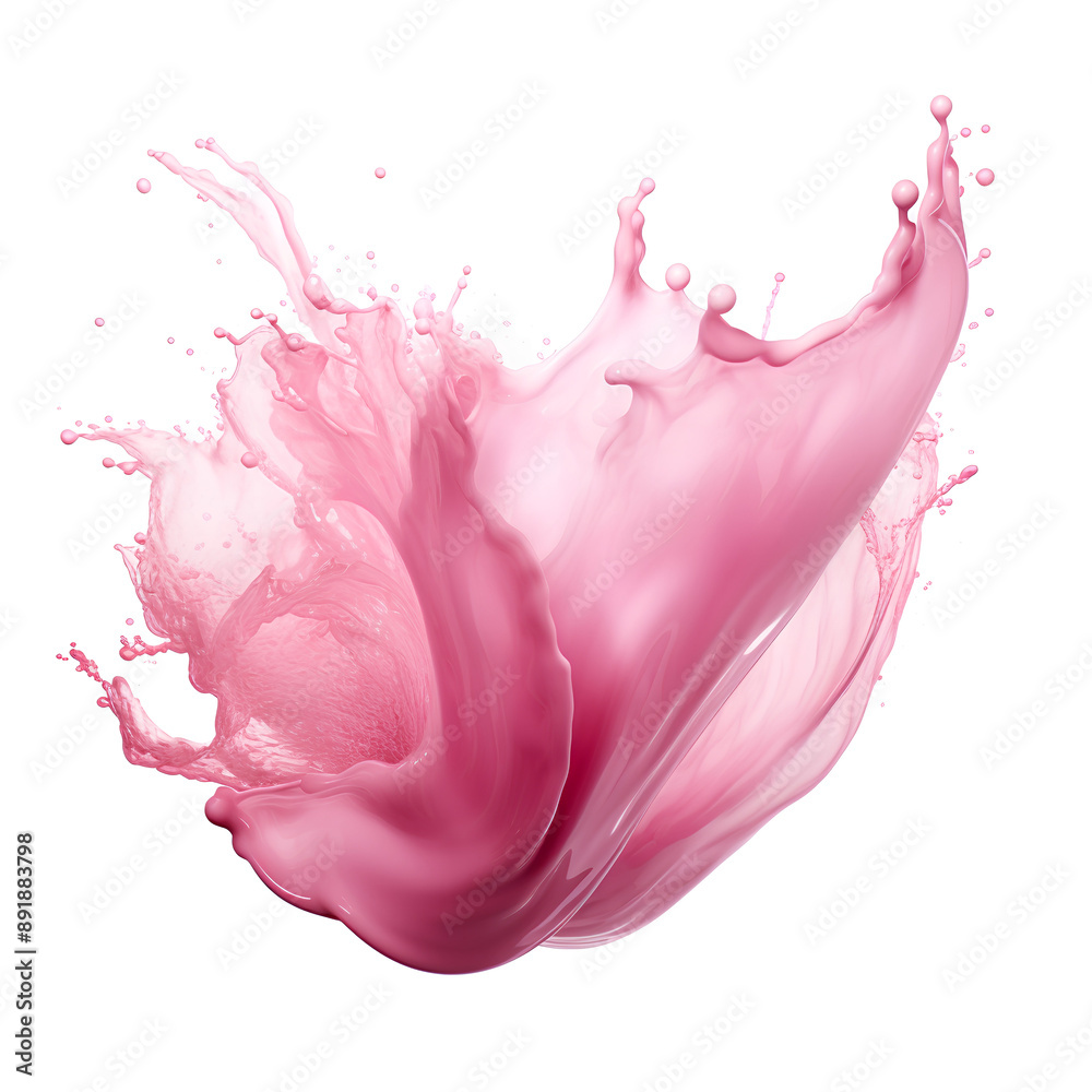 Pink splash isolated on white background Pink splash isolated on white background