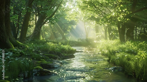 morning in the forest