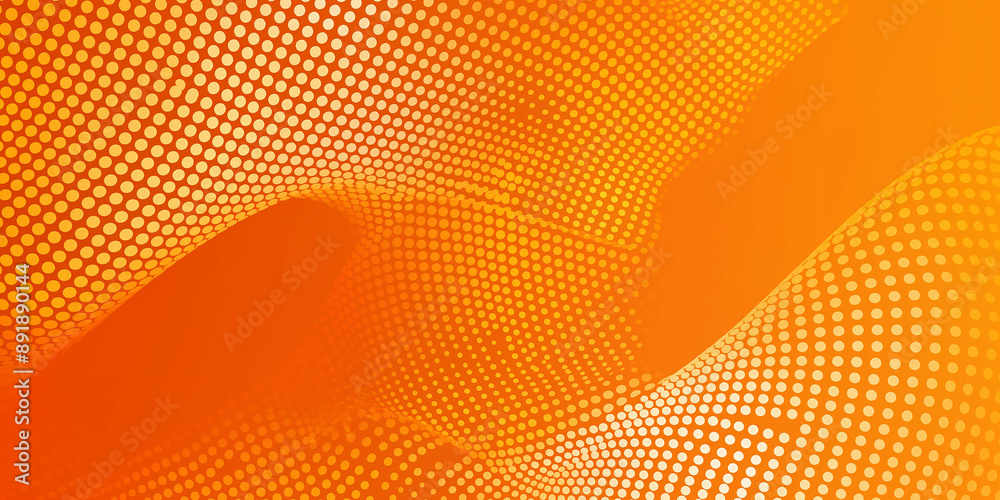 Abstract orange background with wavy shapes and halftone pattern Abstract orange background with wavy shapes and halftone pattern