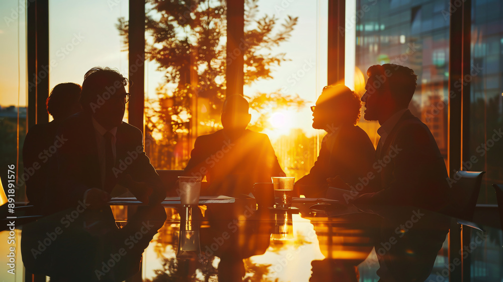 Business people meeting with a backlit concept. Business people meeting with a backlit concept.