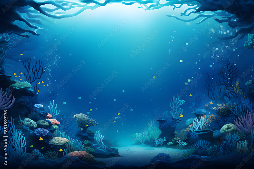 Fototapeta premium underwater sea wallpaper, underwater wallpaper sea