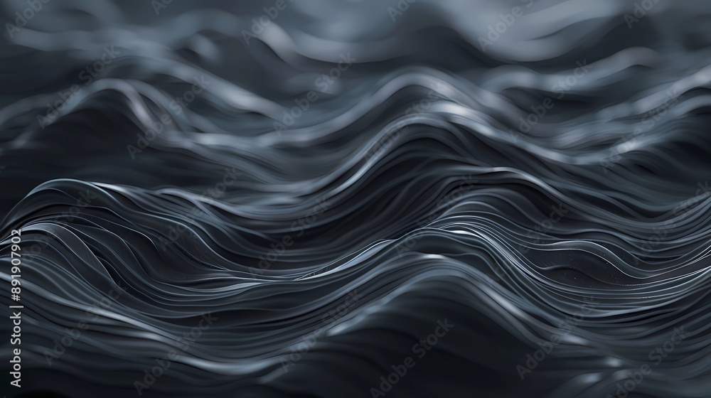Abstract Minimalist Dark and Gray Flowing Smooth Wavy Lines Pattern, Elegant and Stylish 3D Rendering Background Abstract Minimalist Dark and Gray Flowing Smooth Wavy Lines Pattern, Elegant and Stylish 3D Rendering Background