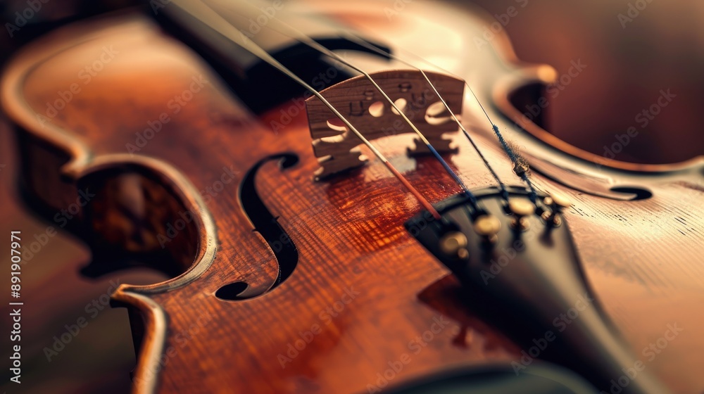 Close up view of a violin Close up view of a violin