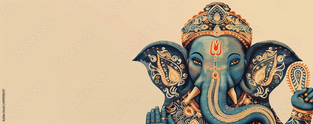 Naklejka premium Ganesha พระพิฆเนศ