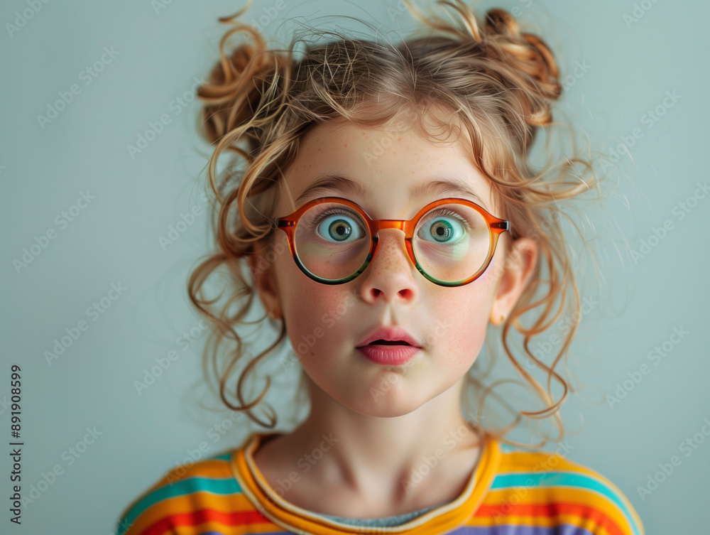 A portrait of a surprised child A portrait of a surprised child