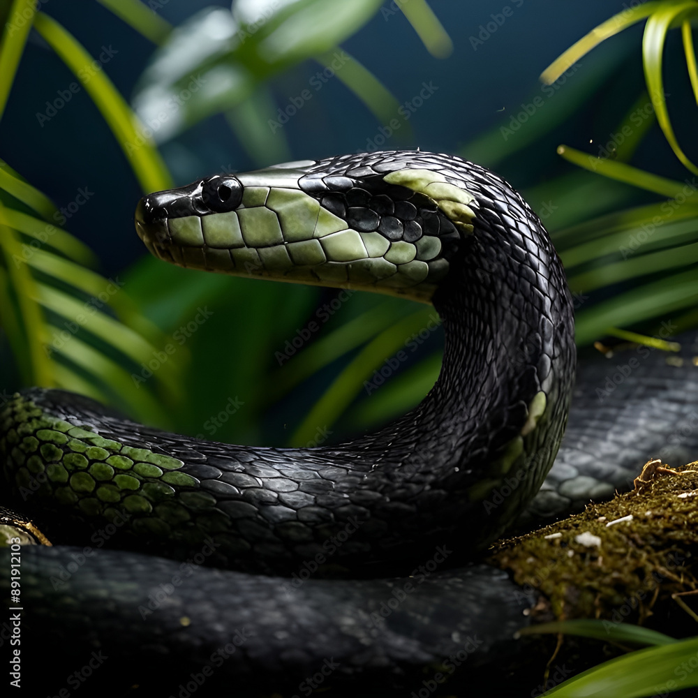 Obraz premium snake in the grass