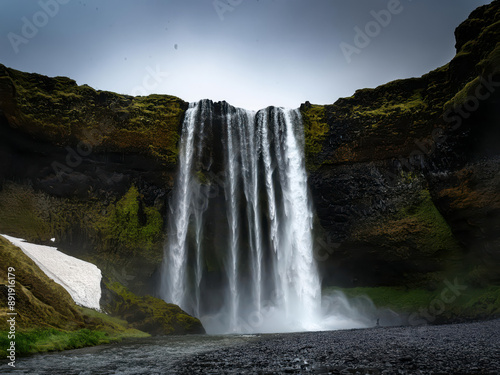 waterfall in the mountains