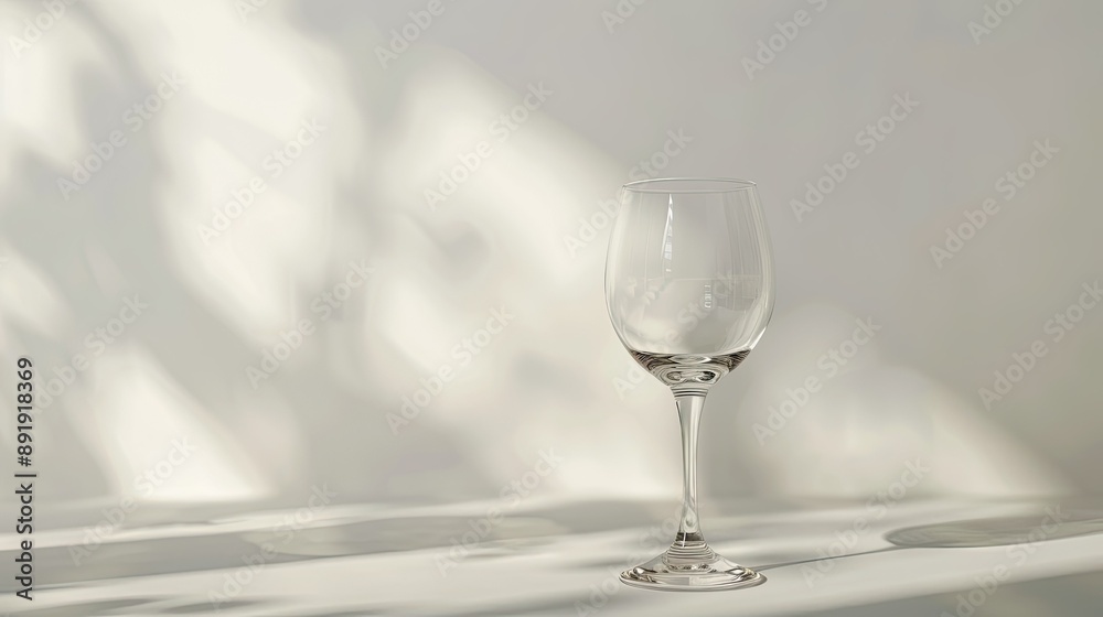 Blank greeting card on white with subtle glass goblet shadows. Perfect for sophisticated invitations Blank greeting card on white with subtle glass goblet shadows. Perfect for sophisticated invitations