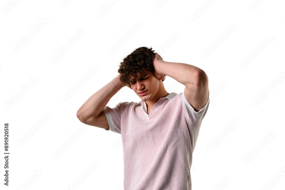 Man is suffering from acute headache. Struggling with sudden acute migraine attacks. Dealing with central neuros system tumor. Man is suffering from acute headache. Struggling with sudden acute migraine attacks. Dealing with central neuros system tumor.