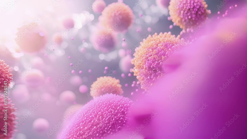 A highresolution image of mast cells releasing histamine in a precise location targeting specific allergens in the body.