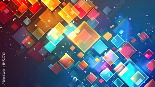 abstract background with bright squares