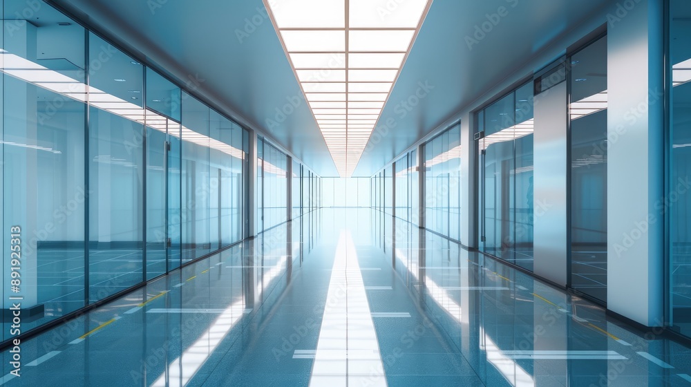 Modern office building corridor without any people Modern office building corridor without any people