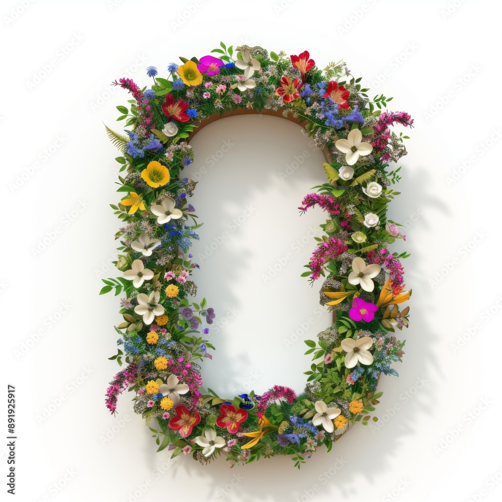 Elegant shot of text number ‘0’ crafted in flowers on a clean. A beautiful flower arrangement forming the number '0'. Elegant shot of text number ‘0’ crafted in flowers on a clean. A beautiful flower arrangement forming the number '0'.