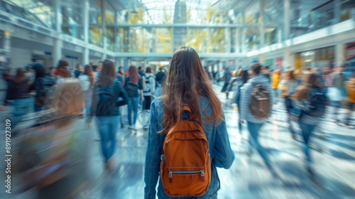 campus life energy, vibrant banner displaying students engaged in activities, capturing the lively campus life and diversity at the university with dynamic motion blur effects