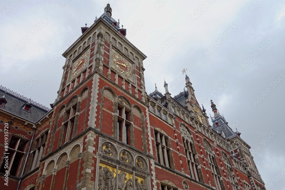 Fototapeta premium Making a visit to the Dutch capital, Amsterdam