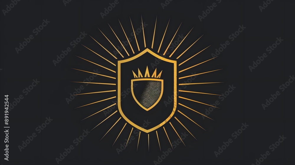 Fototapeta premium Football Badge with shield logo designs, Modern Soccer Badge logo template. 