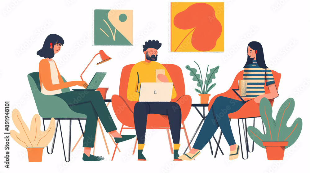 People in a creative meeting People in a creative meeting