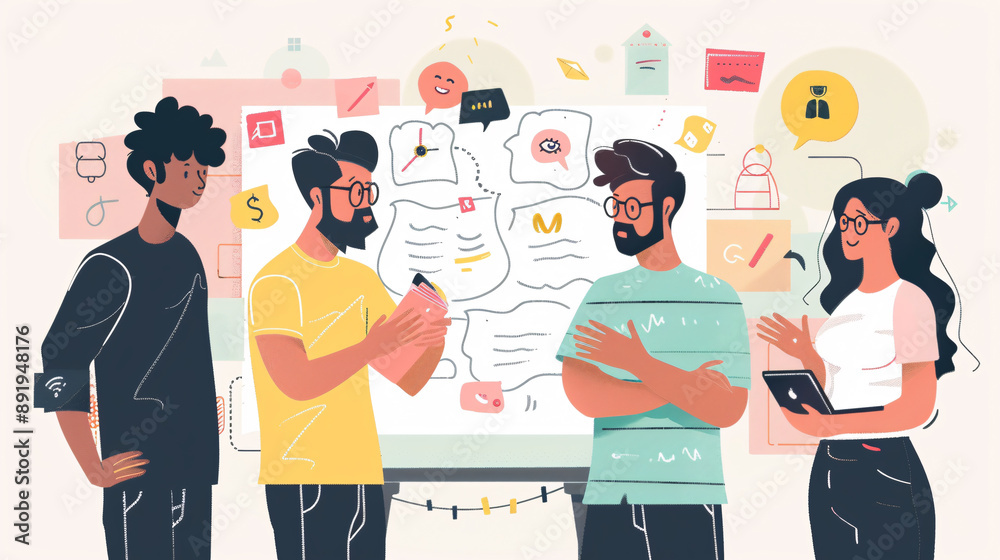 People in a creative meeting People in a creative meeting
