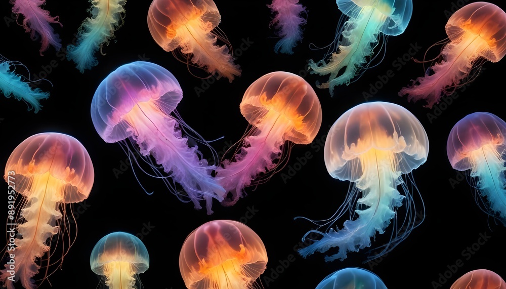 Fototapeta premium Clear Plain Shiny Soft Vintage Bokeh Cloudy Wave Like Geometric Black Background or Texture