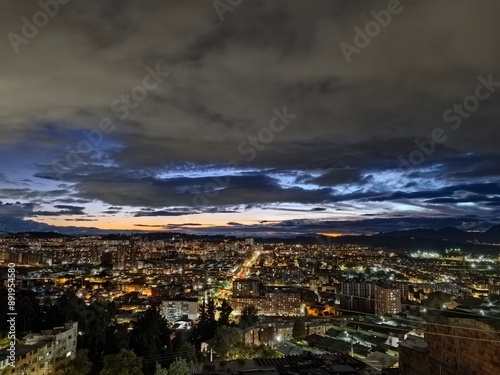 Sunset over the city
