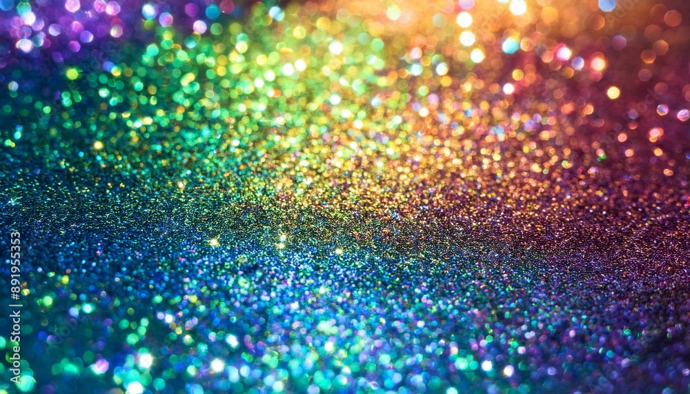 レインボウカラーのラメ・グリッターの背景画像(Rainbow colored glitter background image.) レインボウカラーのラメ・グリッターの背景画像(Rainbow colored glitter background image.)