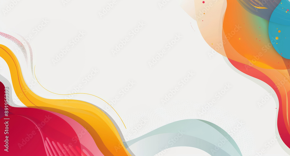 Obraz premium Abstract vector colorful fluid and geometric background 