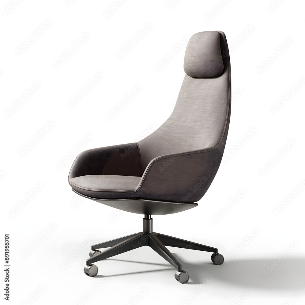 59. **A modern swivel office chair with ergonomic features and a sleek finish, depicted on a white background.** 59. **A modern swivel office chair with ergonomic features and a sleek finish, depicted on a white background.**