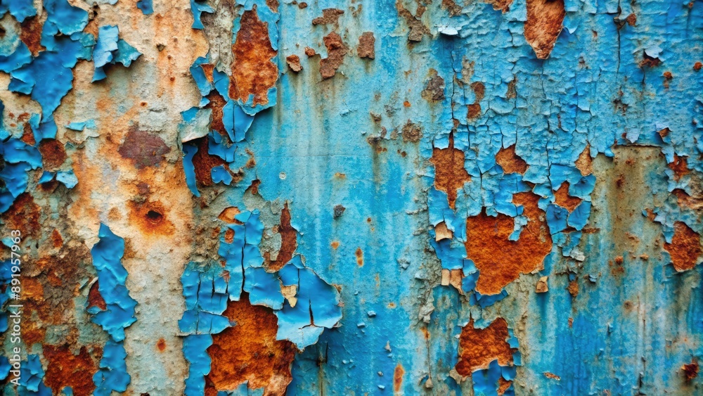 Weathered, worn, and decayed blue-textured background with peeling paint, rust spots, and grime, evoking a sense of urban decay and neglect. Weathered, worn, and decayed blue-textured background with peeling paint, rust spots, and grime, evoking a sense of urban decay and neglect.