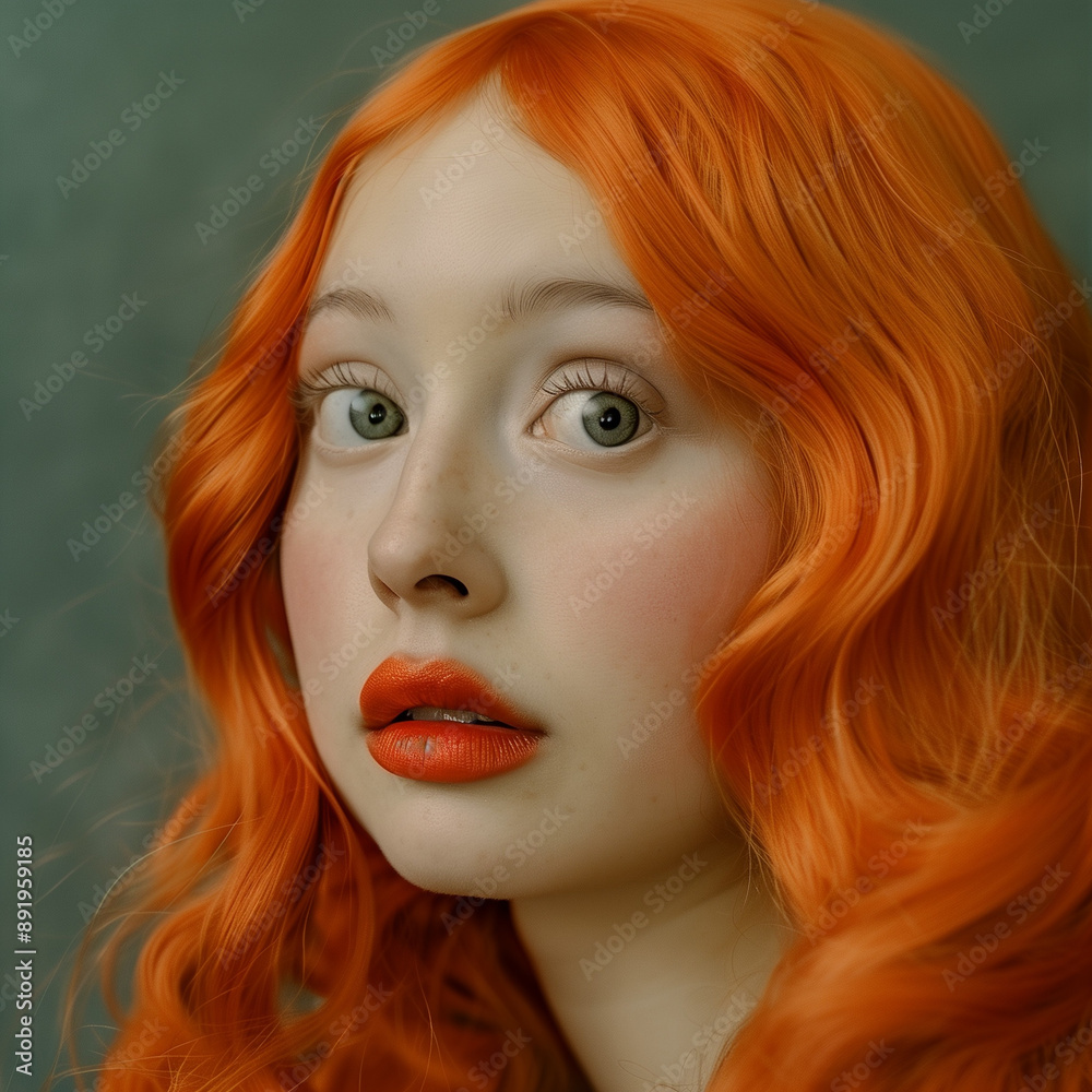 Obraz premium A very funny and humorous picture of the women with red hair. 