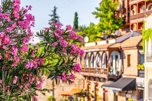 Street view and traditional architecture in Tbilisi, Georgia