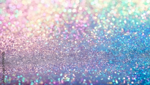 パステルカラーのホログラムのラメ・グリッターの背景画像（Pastel colored holographic glitter background image.）
