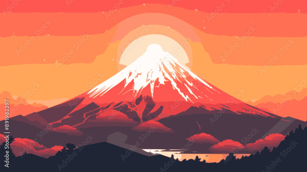 Fototapeta premium Minimalistic japanese cover collection. minimalistic vector. Illustrations