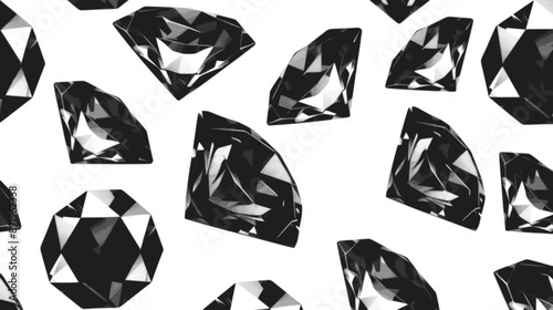 Black and White Diamond Seamless Pattern. minimalistic vector. Illustrations