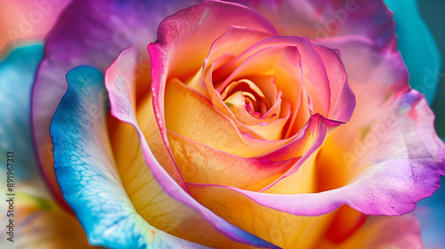 close up of a colorful rose, beautiful wallpaper 