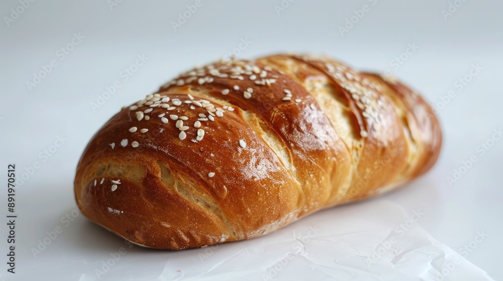 Tasty breakfast bread with a white backdrop Tasty breakfast bread with a white backdrop
