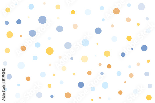 Background Repeated random circle shape drawn. Cute pattern Template for banner, card, poster with text.