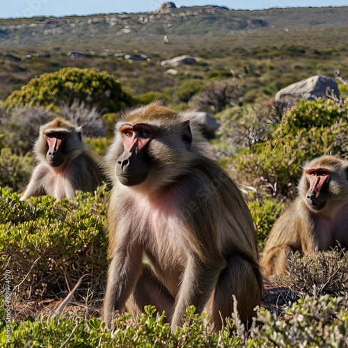 Cape of Good Hope Photograph of wildlife, such as baboons that roam the area. © Marie