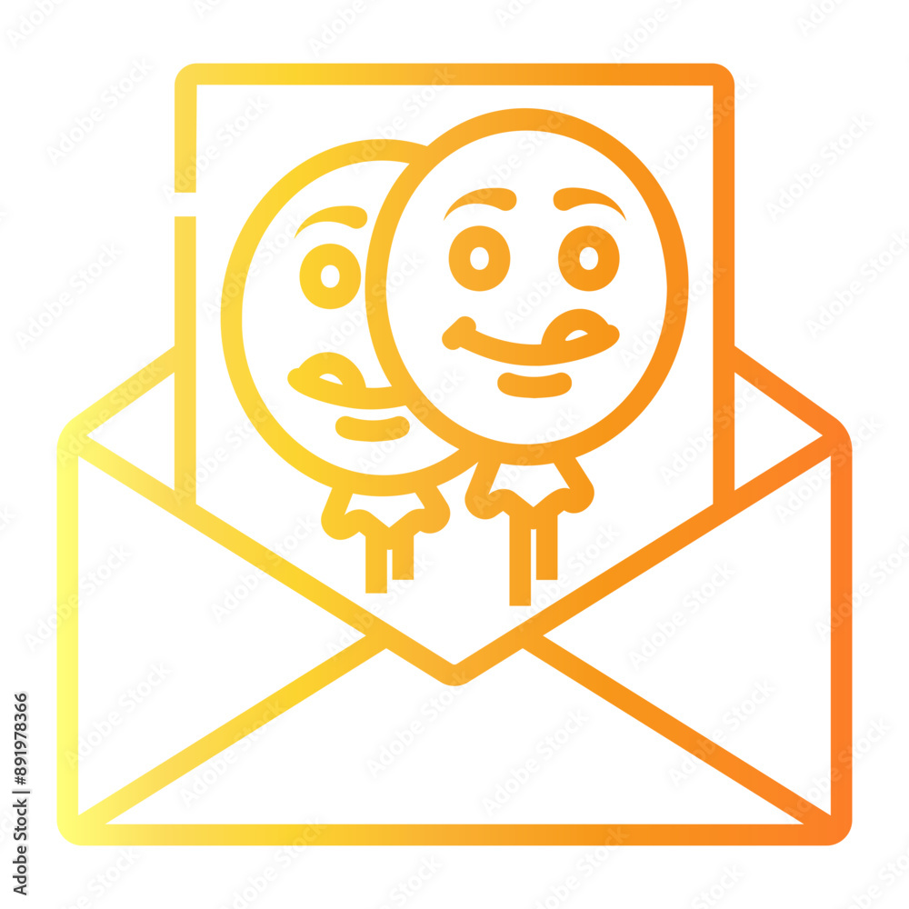 Fototapeta premium invitation Line Gradient Icon