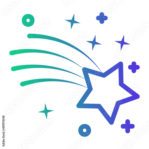 fireworks Line Gradient Icon