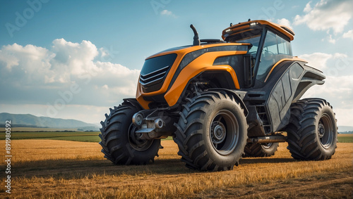 Futuristic farm tractor concept