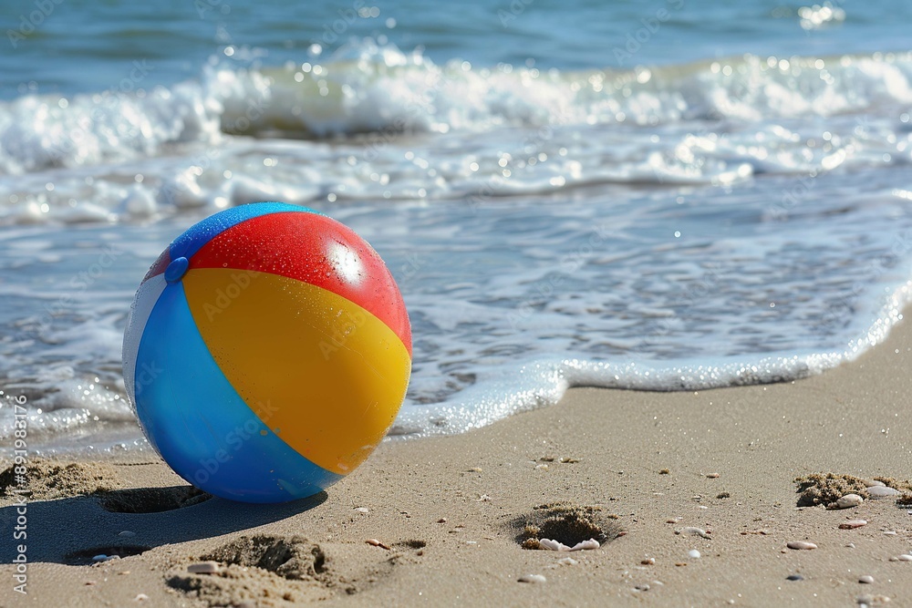 Beach Ball on beach background Beach Ball on beach background