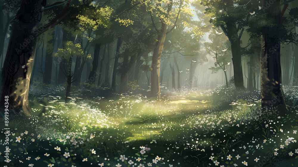 A Spring forest clearing A Spring forest clearing