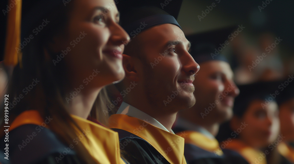 a graduation ceremony, tears of joy, proud family a graduation ceremony, tears of joy, proud family