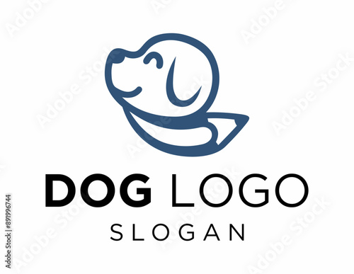 Logo about Dog created using the CorelDraw application. on a white background.