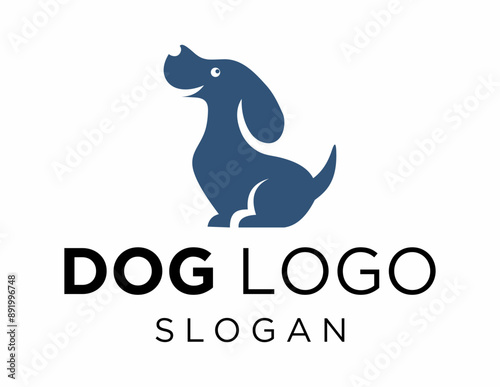 Logo about Dog created using the CorelDraw application. on a white background.